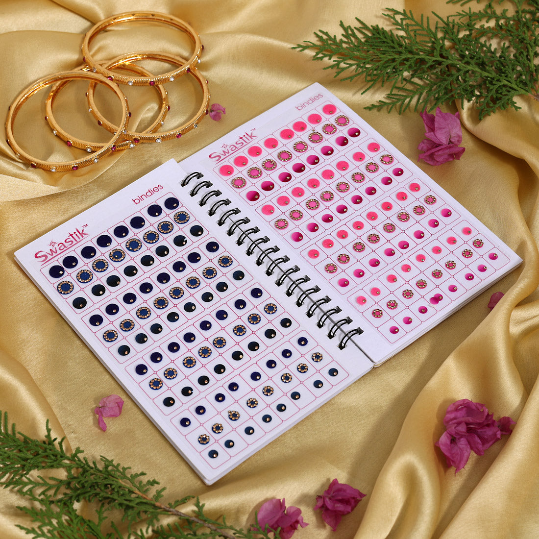 Multicolor rund Formige Bindis – 576 Stück in einem Buch