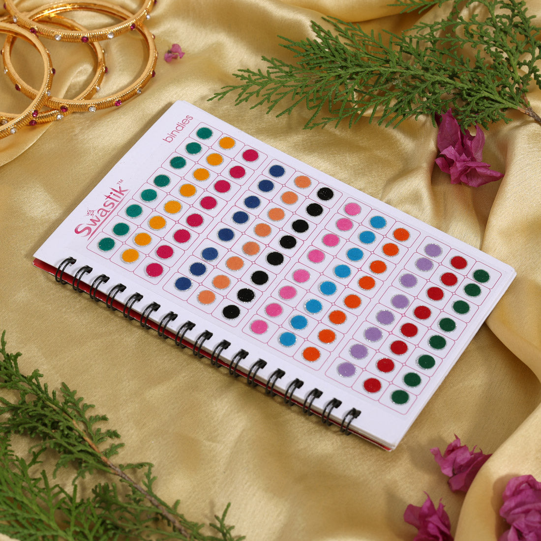Multicolor rund Formige Bindis – 576 Stück in einem Buch
