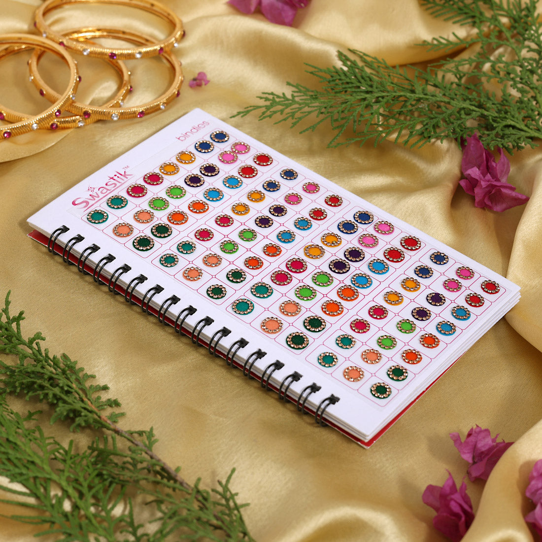 Multicolor rund Formige Bindis – 576 Stück in einem Buch