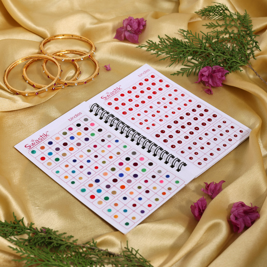 Multicolor rund Formige Bindis – 576 Stück in einem Buch