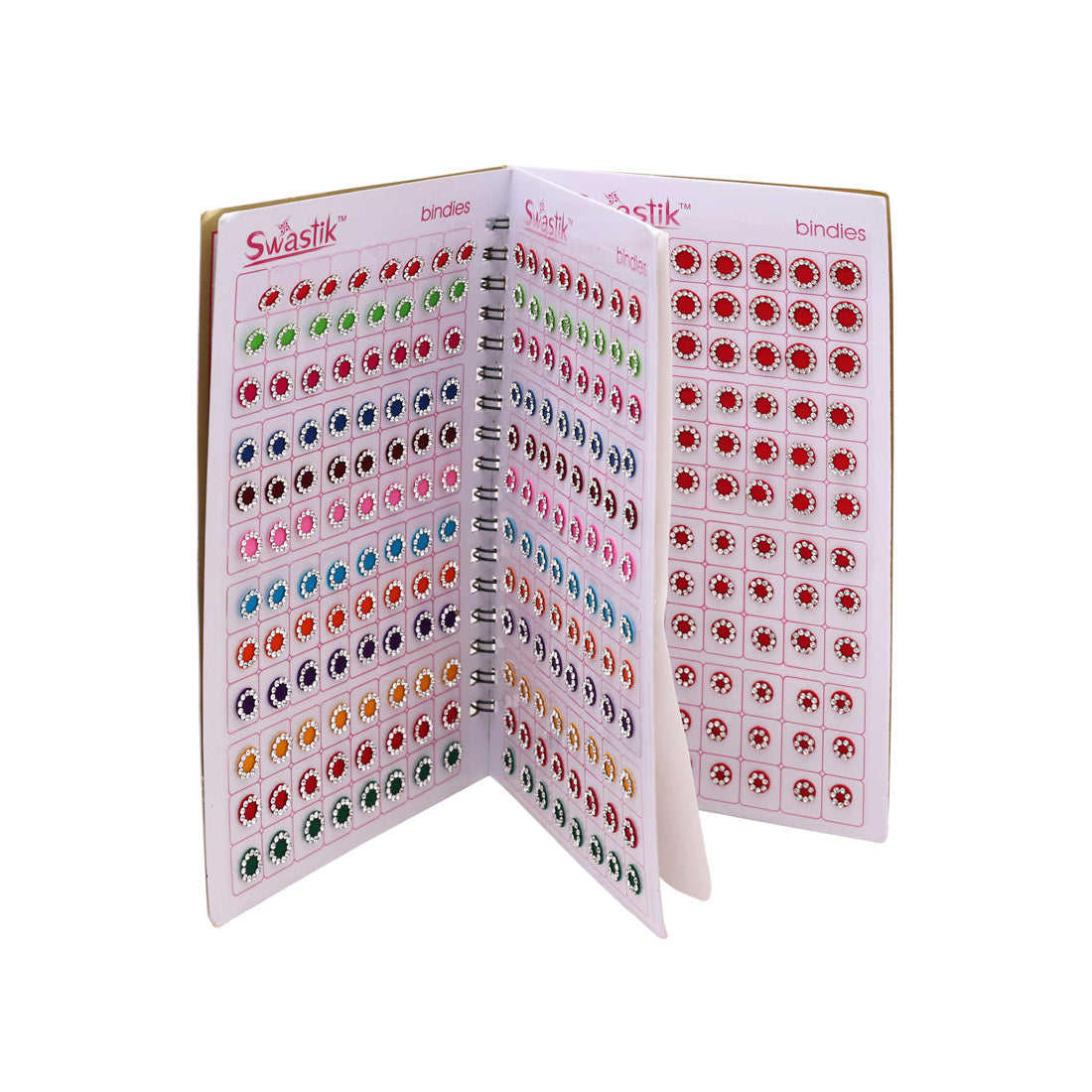 Multicolor rund Formige Bindis – 576 Stück in einem Buch