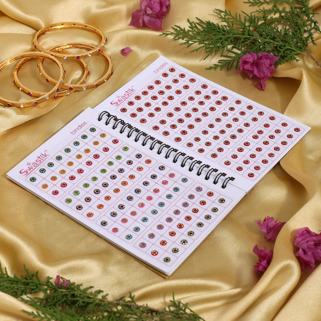 Multicolor rund Formige Bindis – 576 Stück in einem Buch