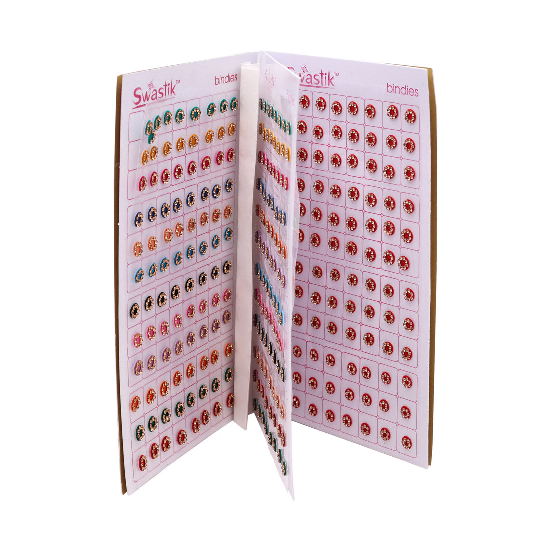 Multicolor rund Formige Bindis – 576 Stück in einem Buch