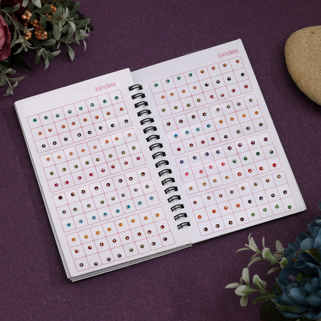 Multicolor rund Formige Bindis – 576 Stück in einem Buch