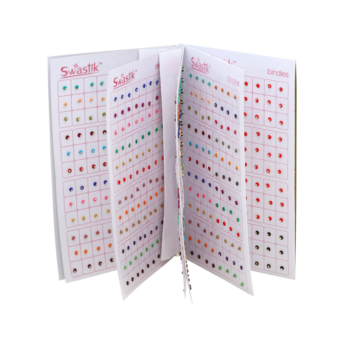Multicolor rund Formige Bindis – 576 Stück in einem Buch