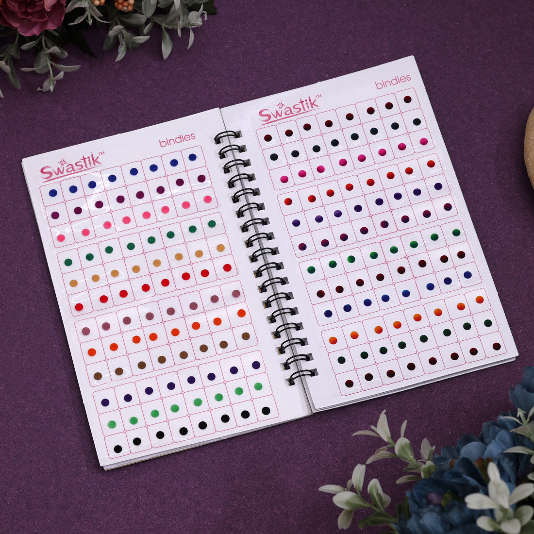 Multicolor rund Formige Bindis – 576 Stück in einem Buch