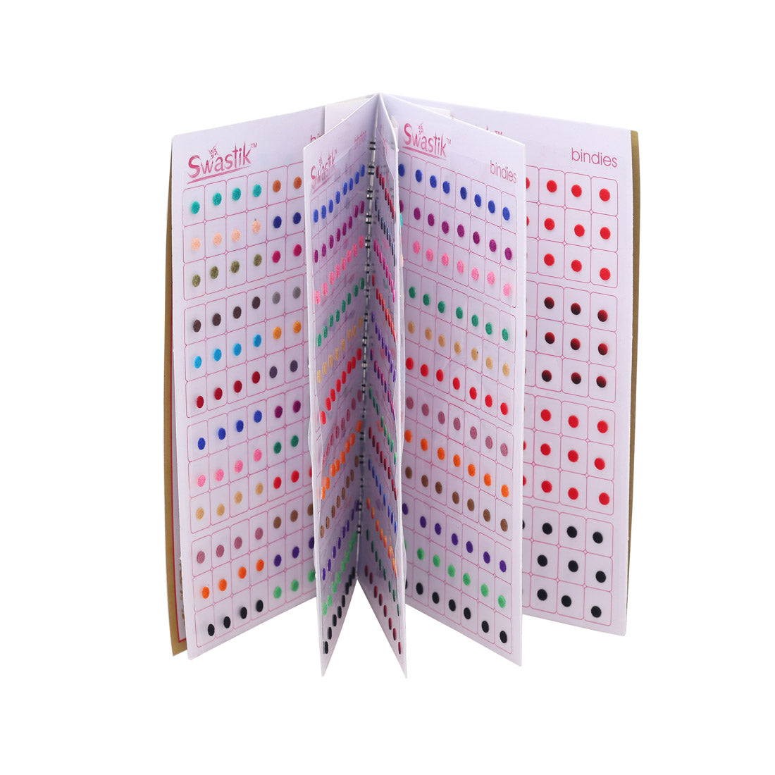 Multicolor rund Formige Bindis – 576 Stück in einem Buch