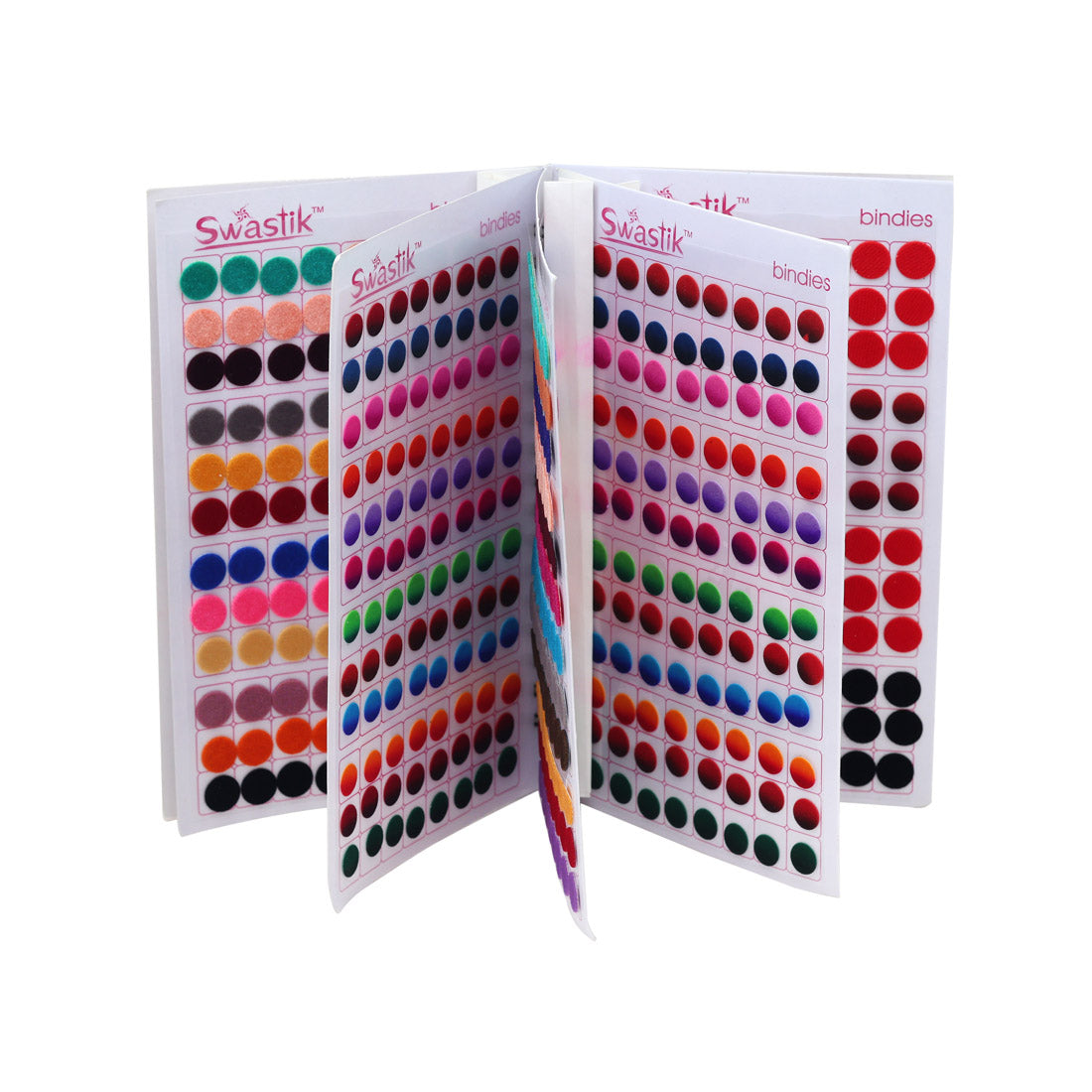 Multicolor rund Formige Bindis – 576 Stück in einem Buch