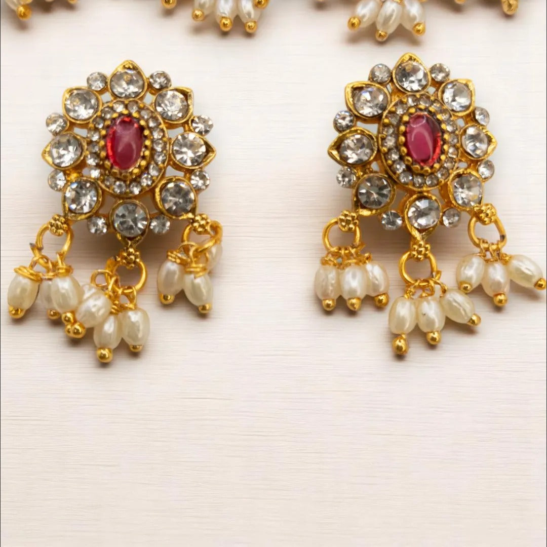 Temple Choker Necklace with Earrings