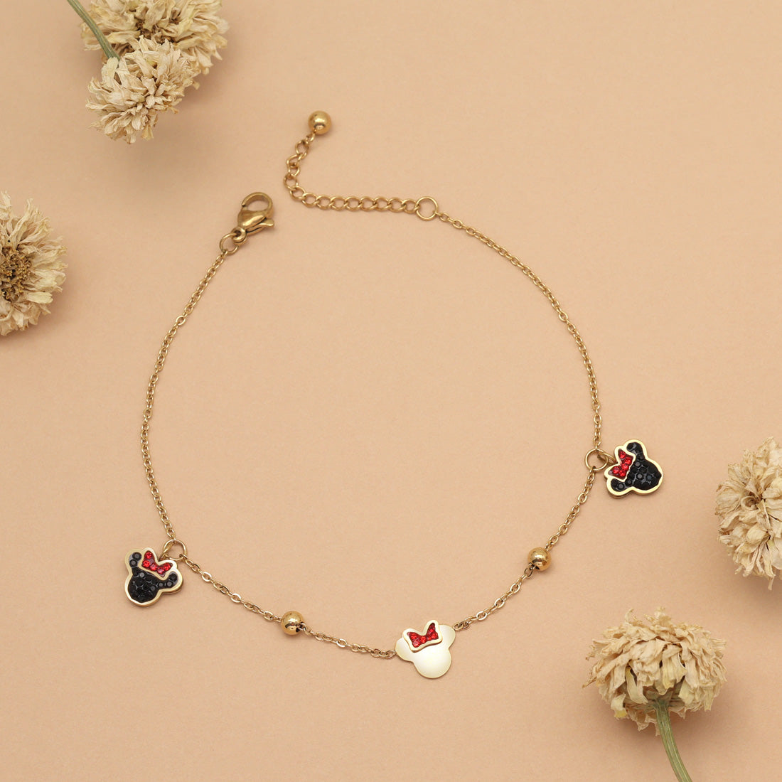Schlichte Single Fußkette - gold