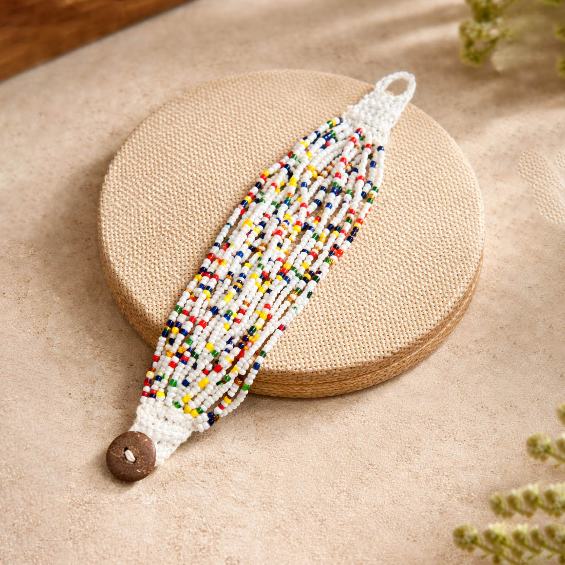 Trendiges Multi-Bead Statement Armband – multicolor