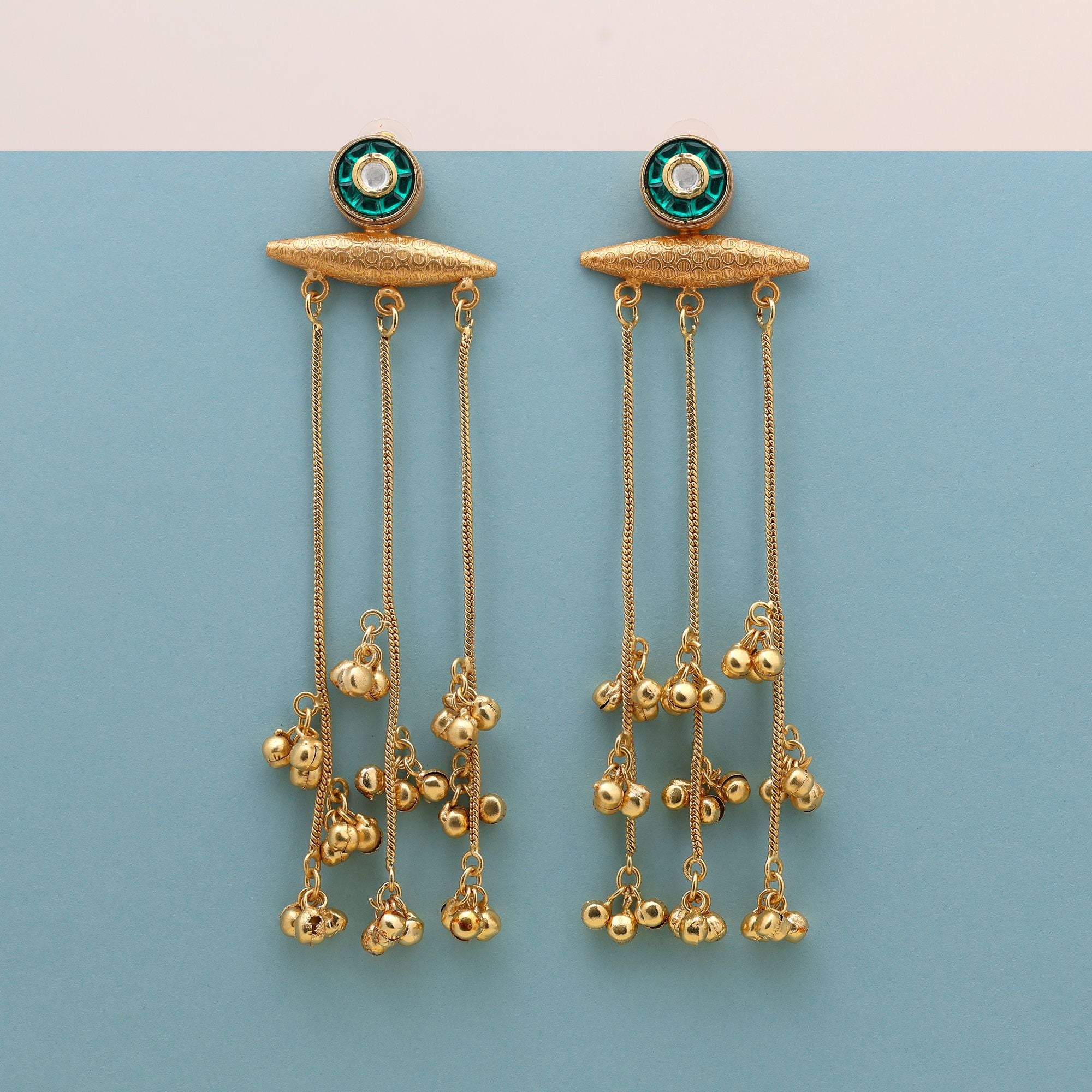 Fashion Earrings - Silver | sea green