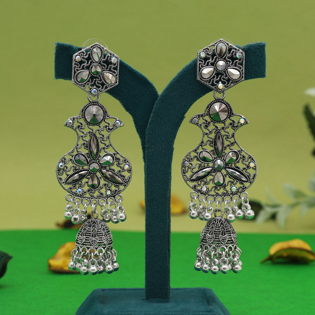 Oxidierte Ohrringe - | silber oxidiert