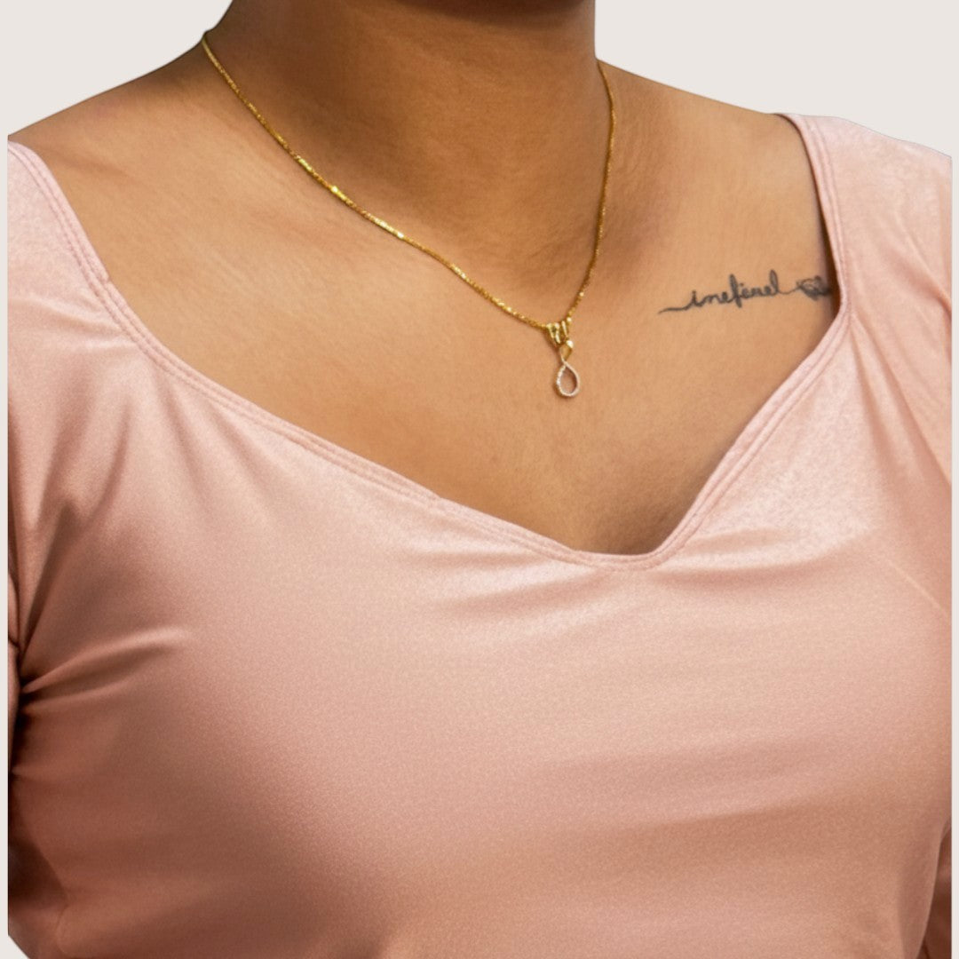 Ready-Made Saree Blusen – Herzausschnitt - Rosa