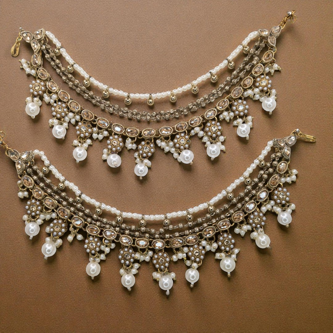 Maatal-Ohrringschmuck - gold | Pearl | Polki