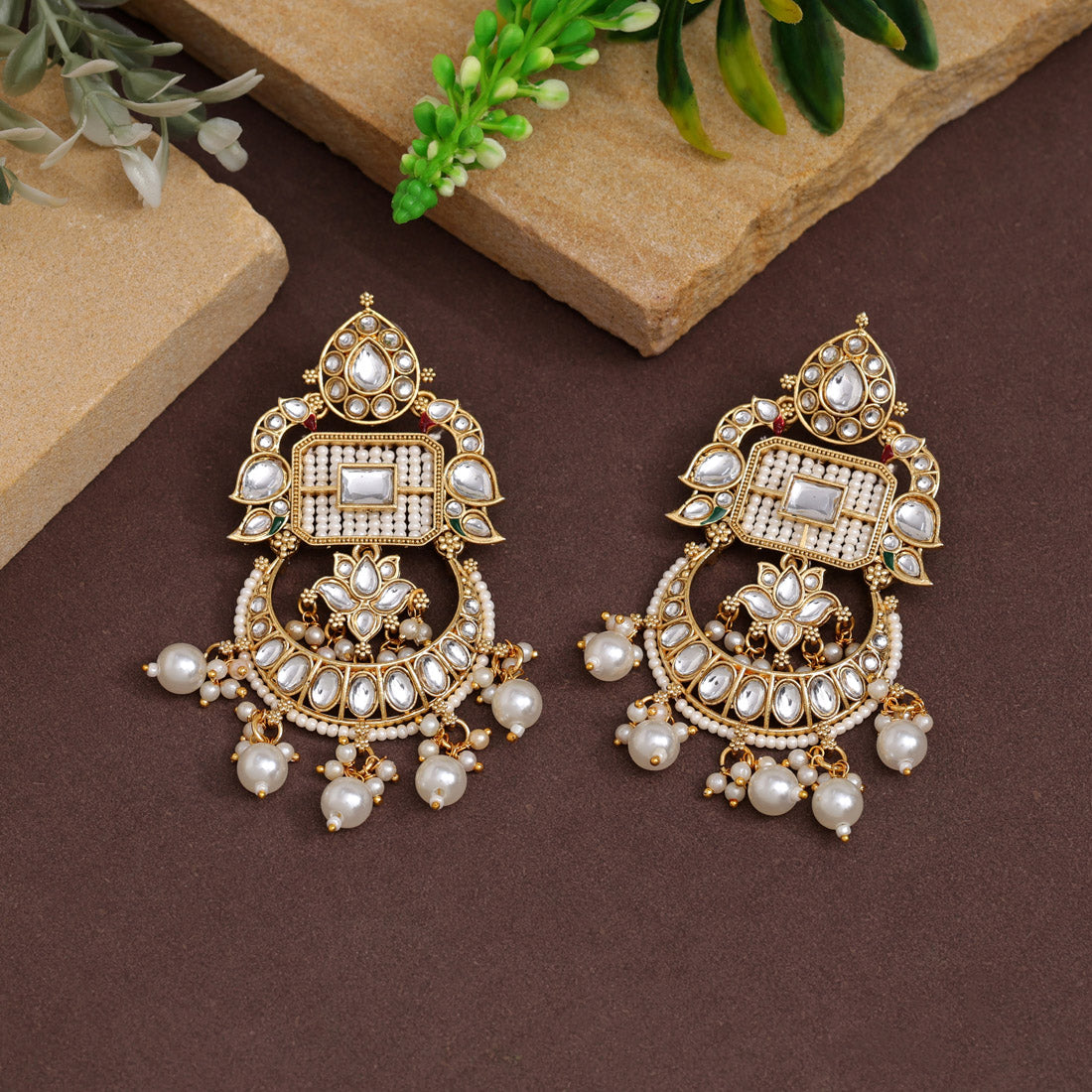Kundan Ohrringe - Gold