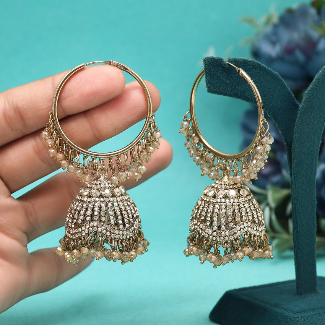 Kundan Ohrringe - Jumkha | Gold