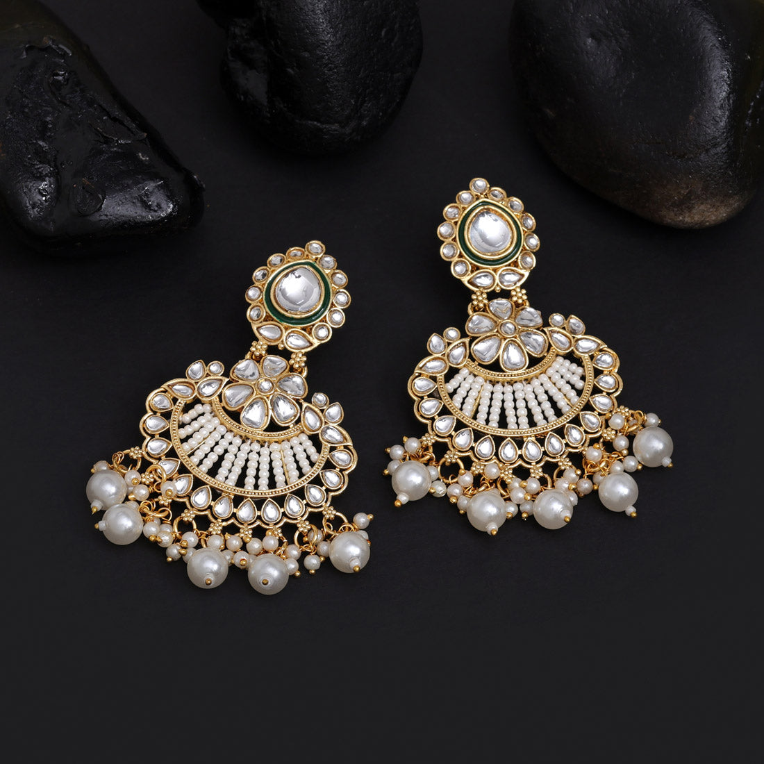 Kundan Ohrringe - Gold