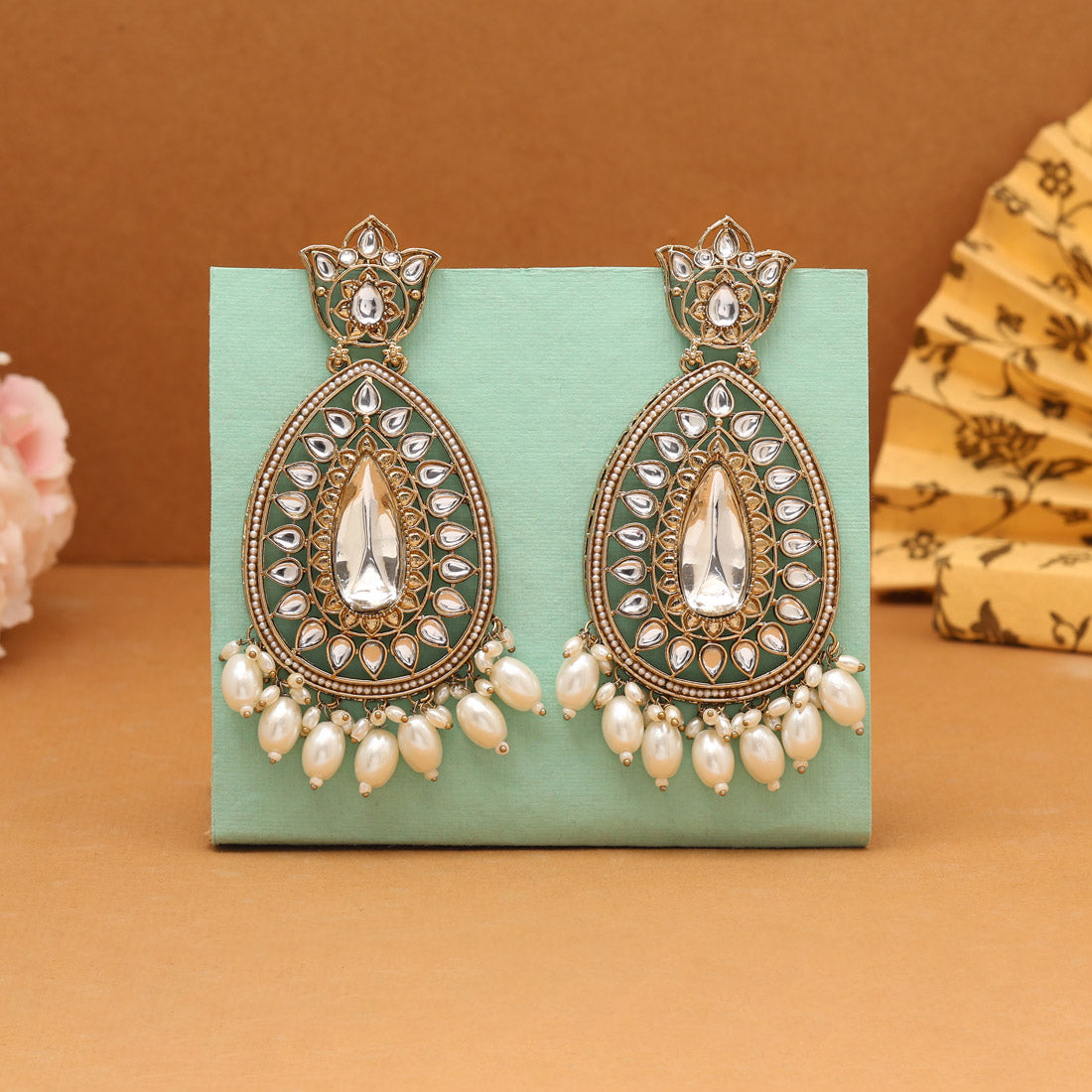 Kundan Ohrringe - Gold
