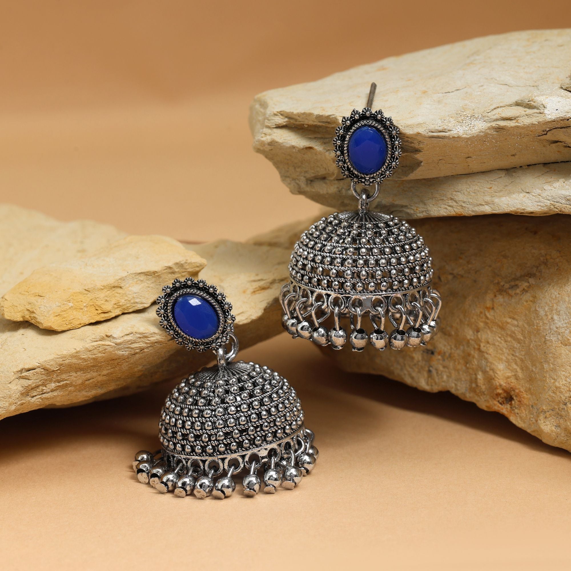 Oxidierte Ohrringe - | silber oxidiert