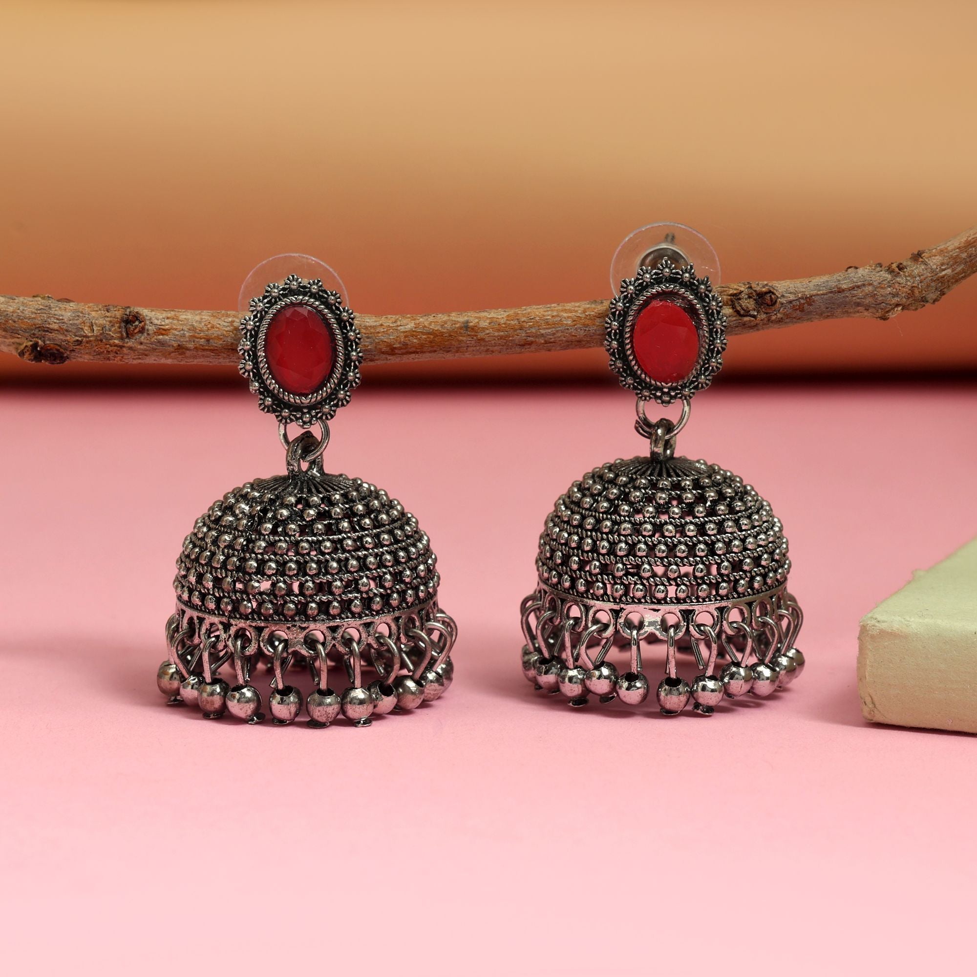 Oxidierte Ohrringe - | silber oxidiert