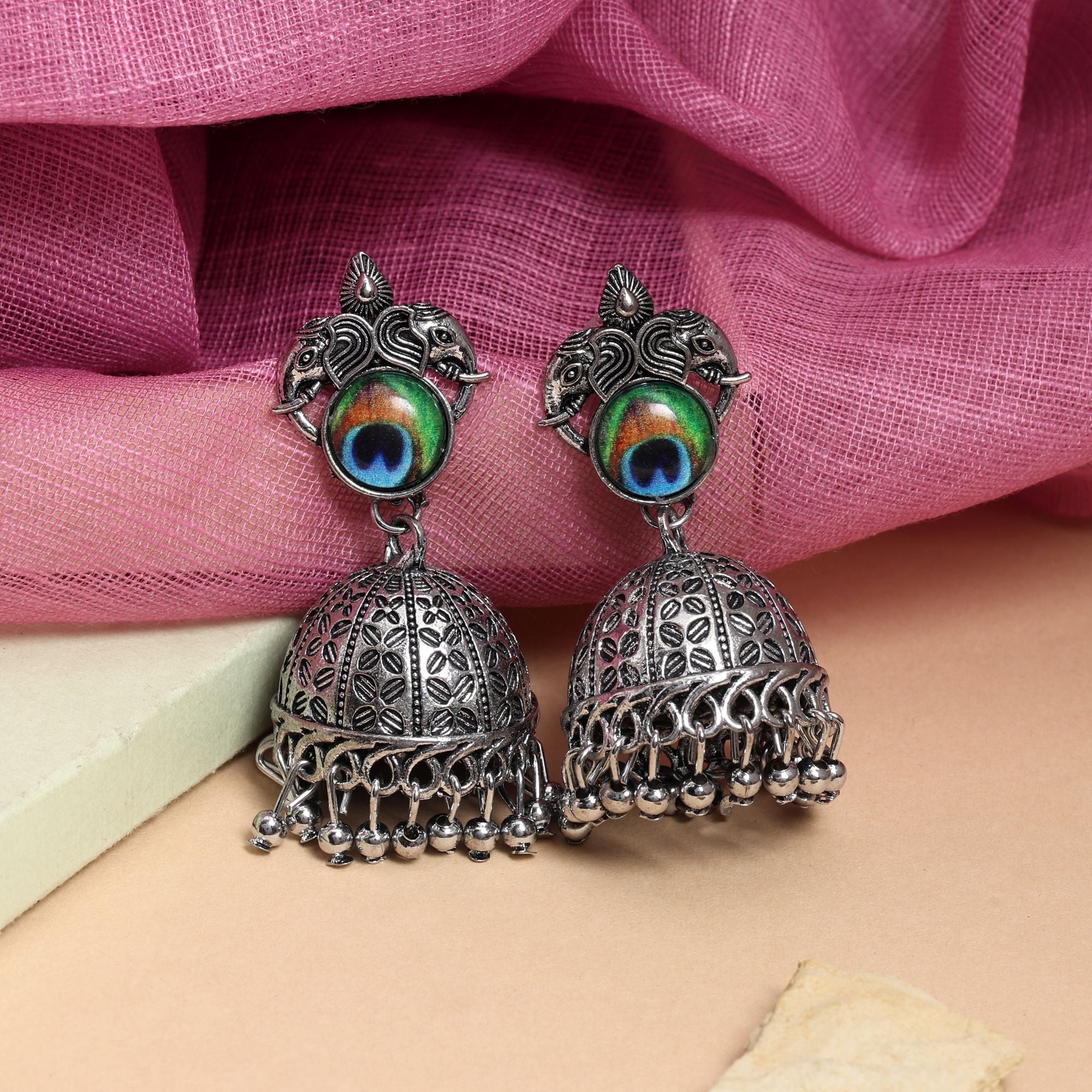 Oxidierte Ohrringe - | silber oxidiert