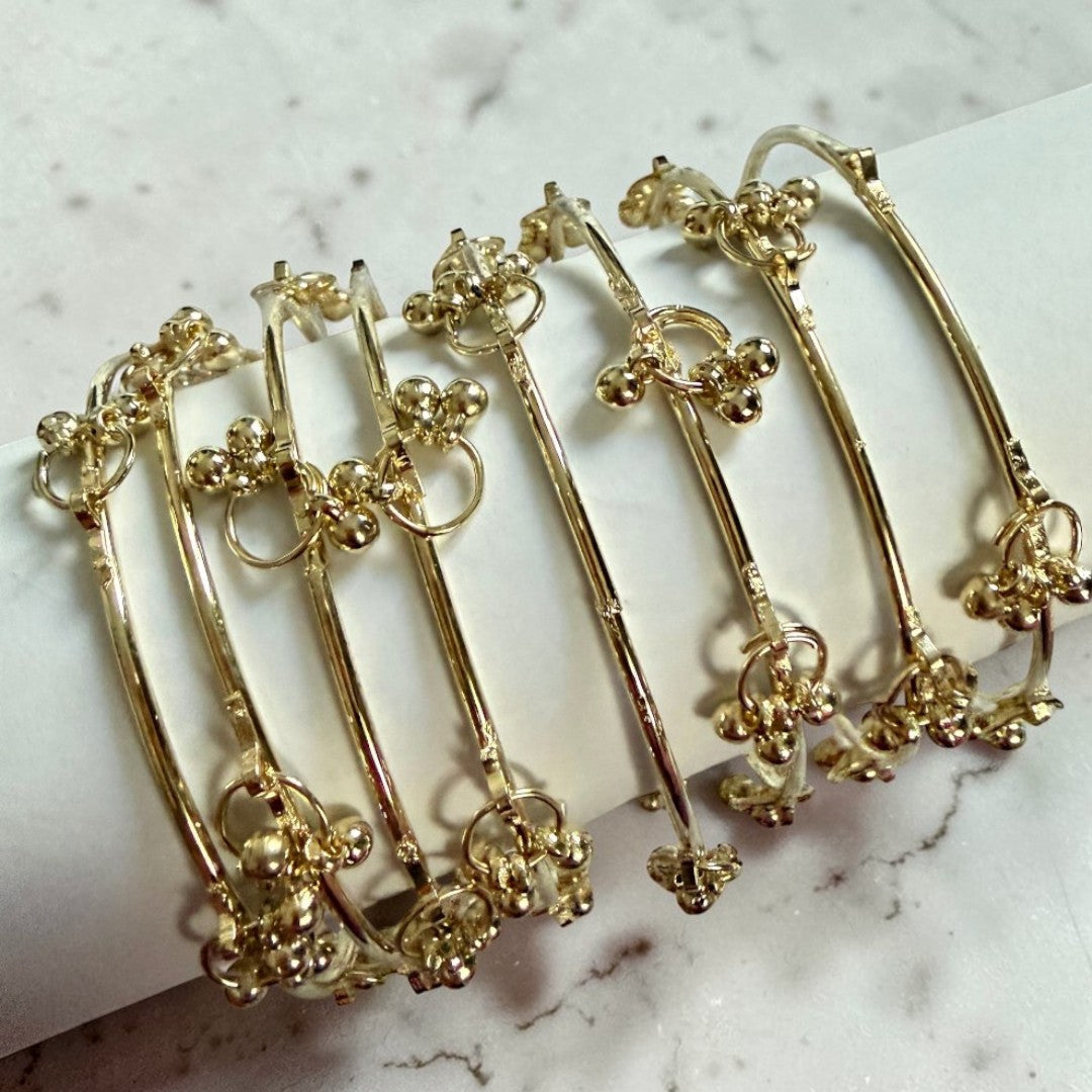 Rain Drop Glass Bangles – Set of 12 - Dark Blue