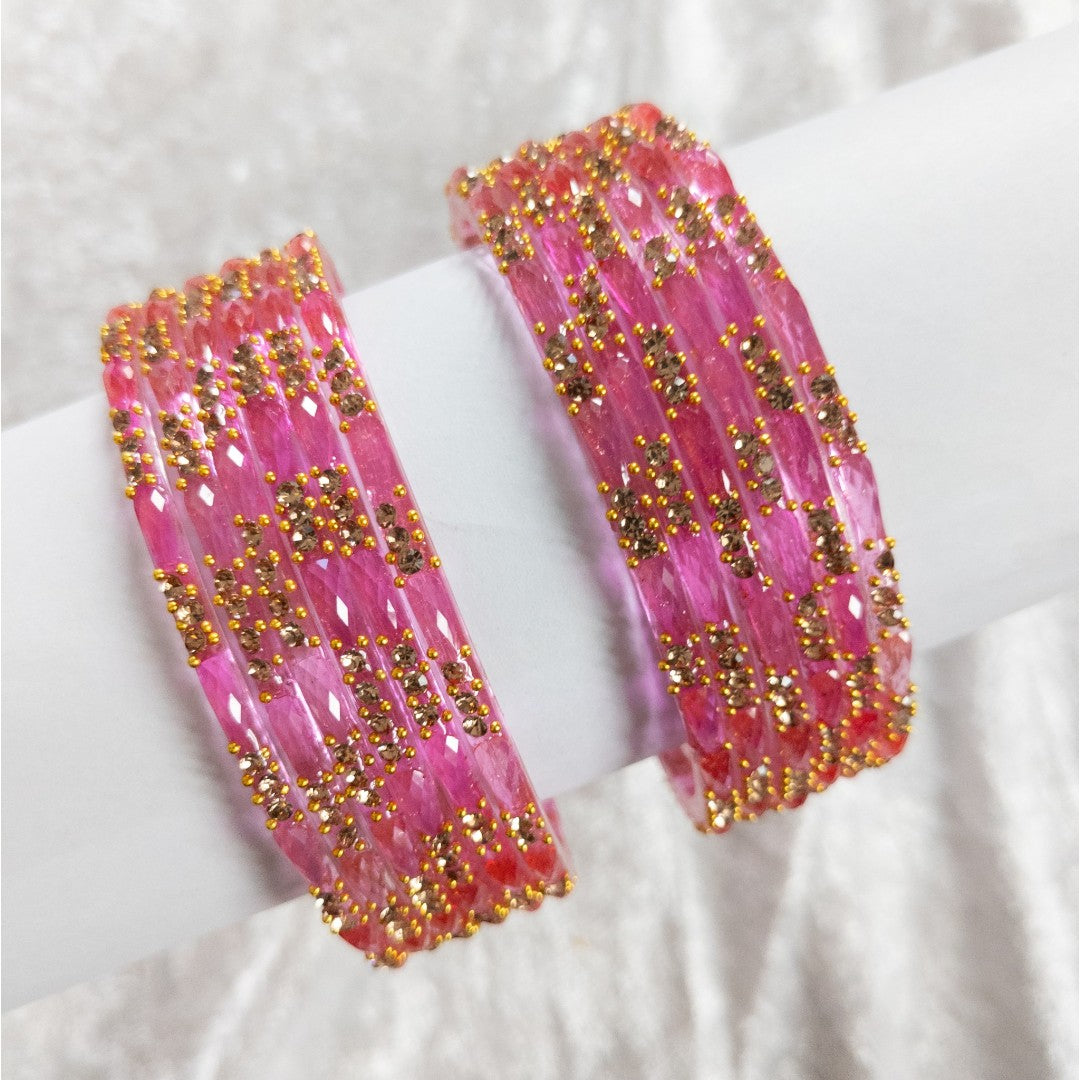 Rain Drop Glass Bangles – Set of 12 - Dark Blue