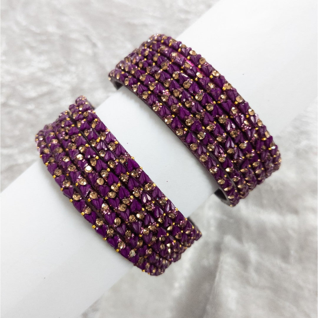 Rain Drop Glass Bangles – Set of 12 - Dark Blue