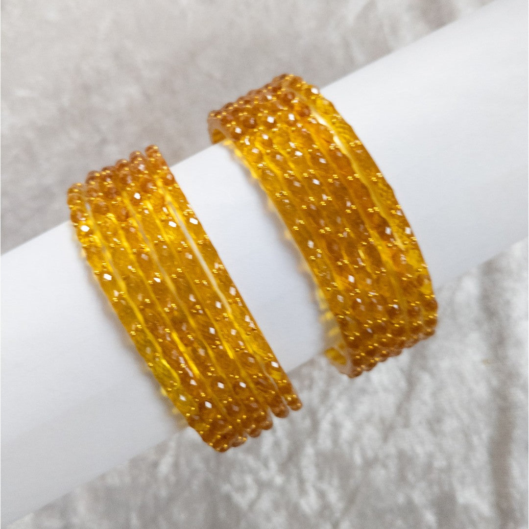 Rain Drop Glass Bangles – Set of 12 - Dark Blue