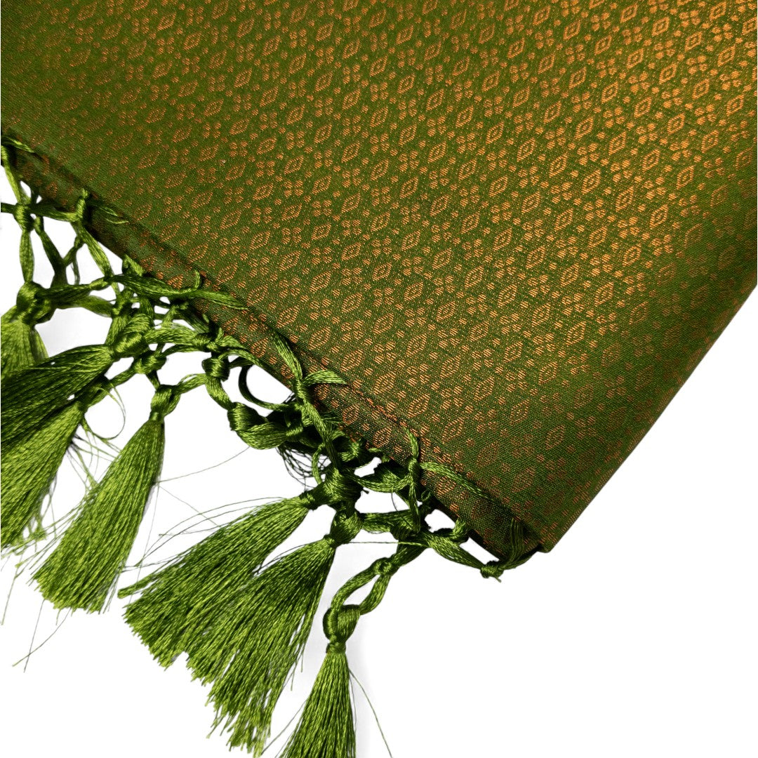 Soft Silk Saree – Hochwertige Handloom-Seide | Premium Weiche Seide Sari | hell grün