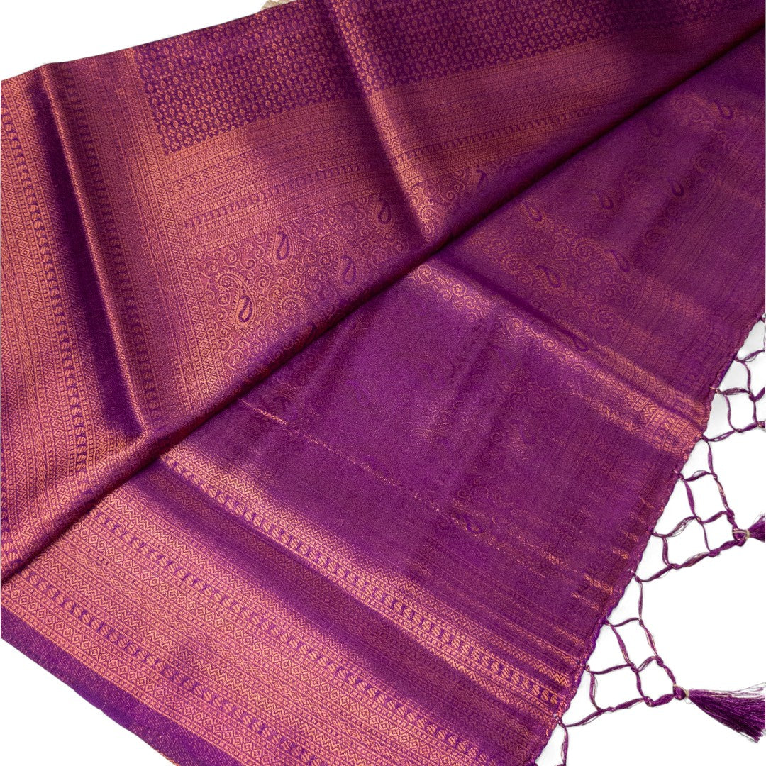 Soft Silk Saree – Hochwertige Handloom-Seide | Premium Weiche Seide Sari | Magenta