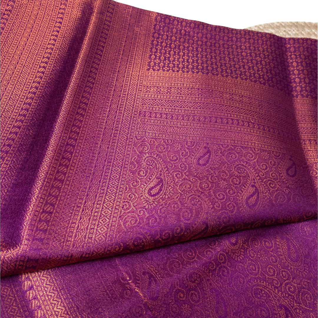 Soft Silk Saree – Hochwertige Handloom-Seide | Premium Weiche Seide Sari | Magenta