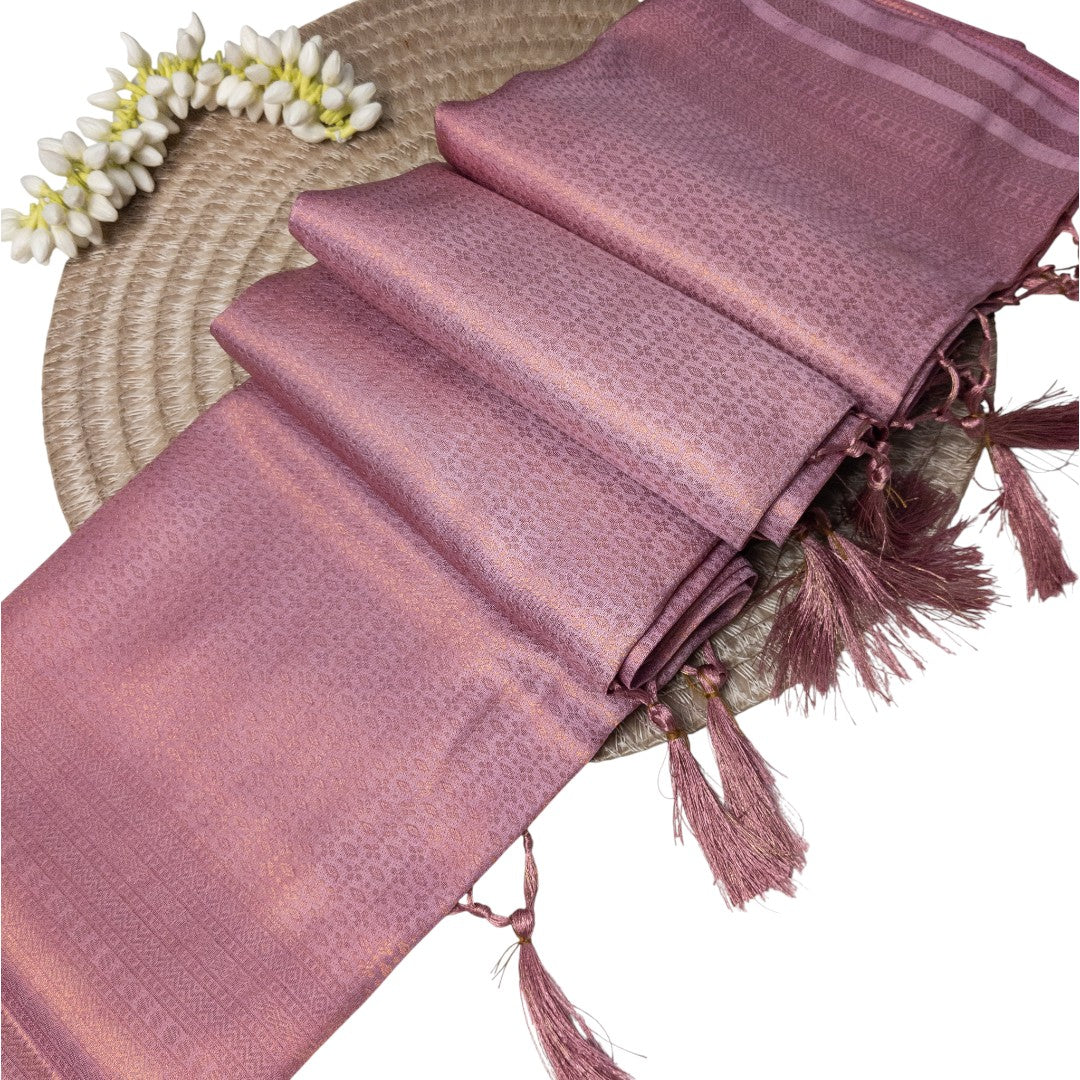 Soft Silk Saree – Hochwertige Handloom-Seide | Premium Weiche Seide Sari | Baby pink