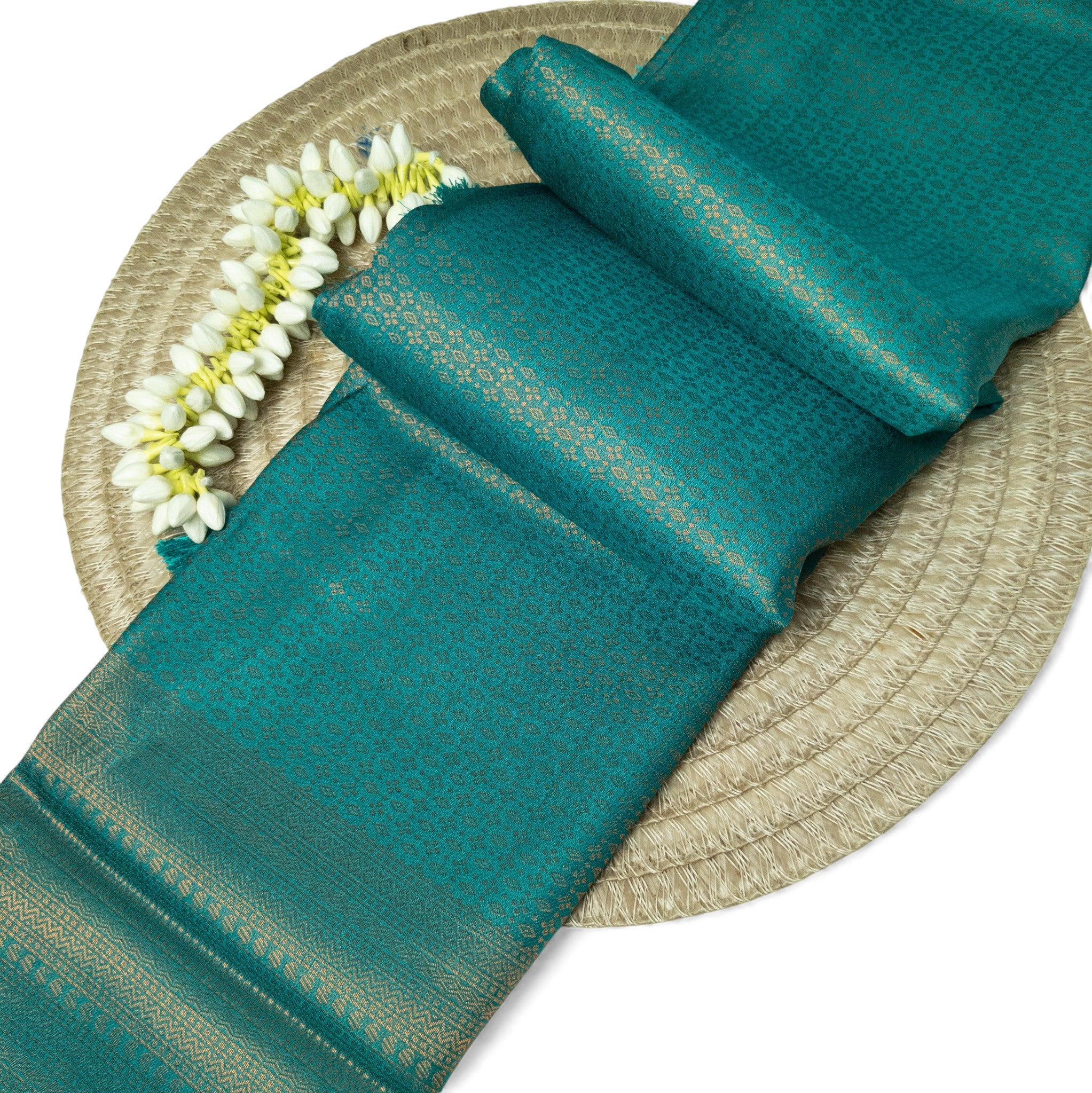 Soft Silk Saree – Hochwertige Handloom-Seide | Premium Weiche Seide Sari |dunkles Smaragdgrün