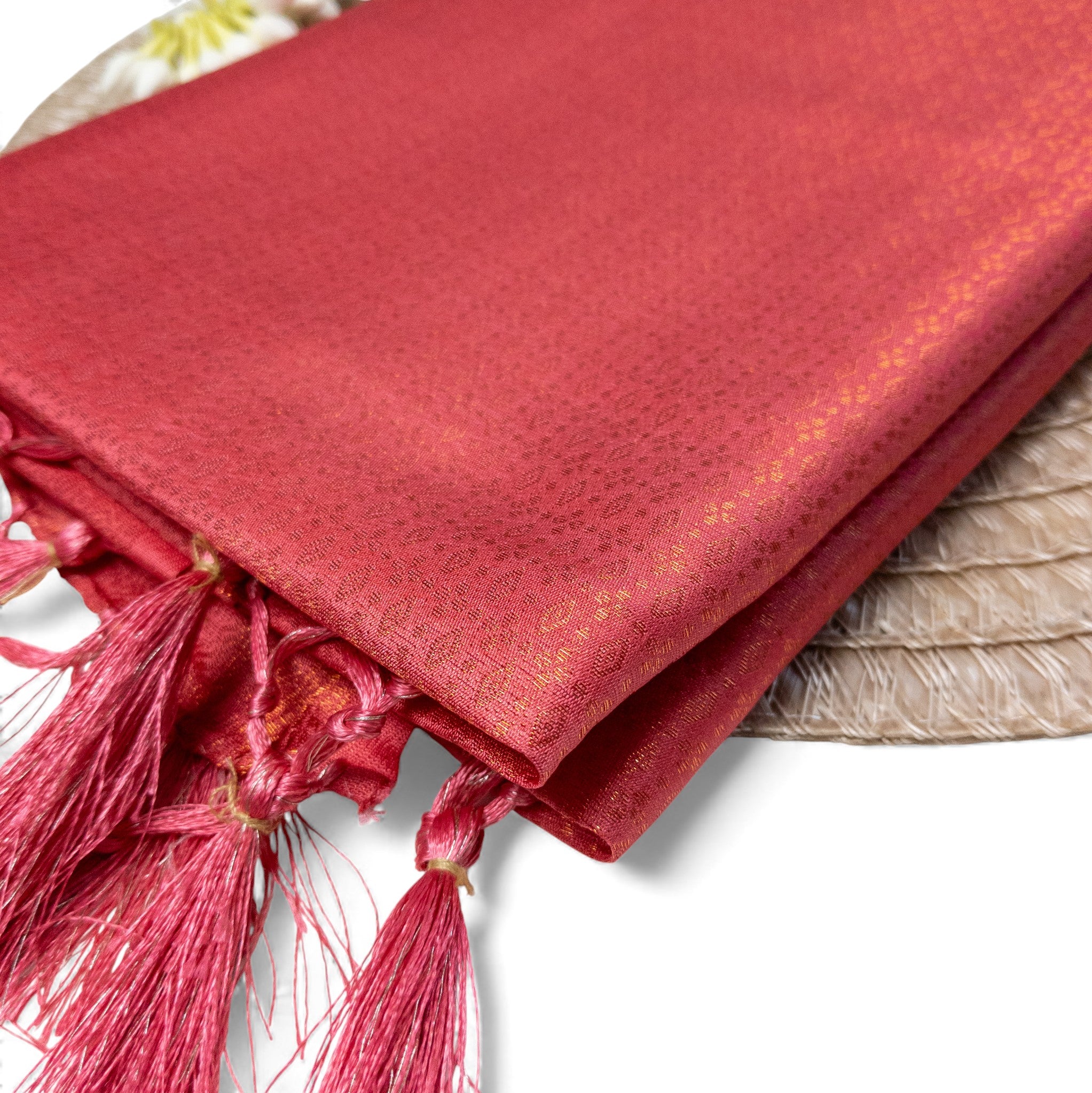 Alles-in-einem Saree Set | Peach– Soft Silk Saree + Blouse + Shapewear