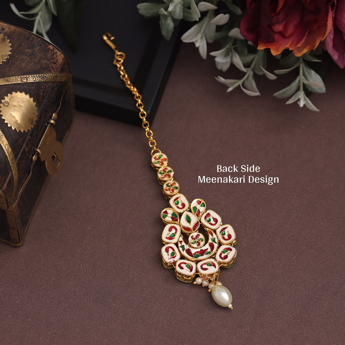 Kundan Maang Tikka - gold