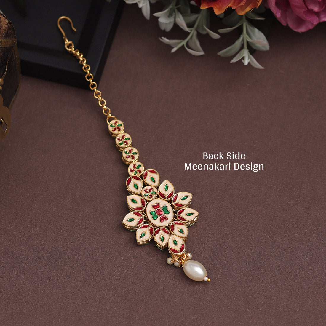 Kundan Maang Tikka - gold