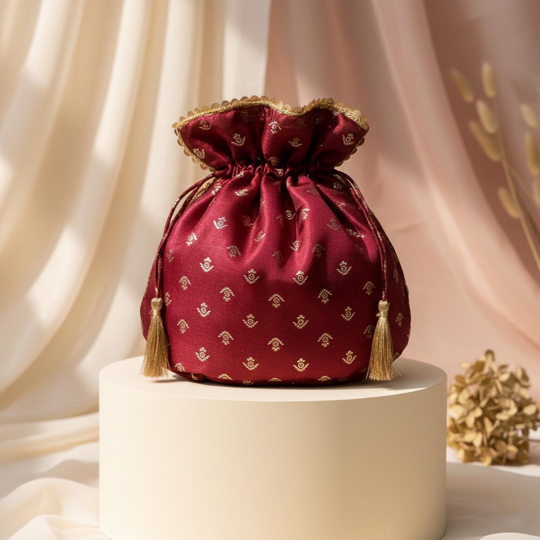 Potli Bag - Maroon