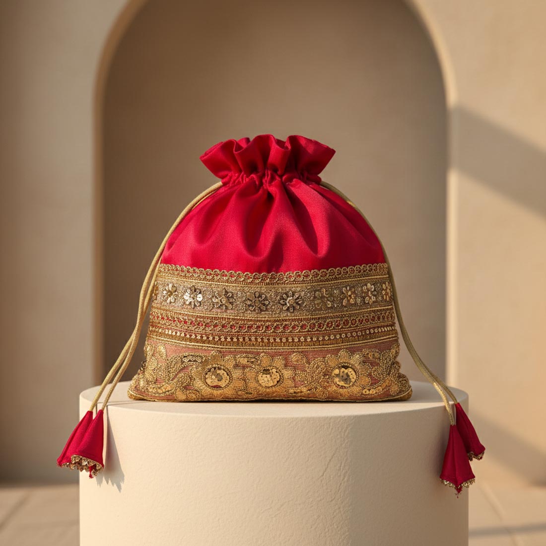 Potli Bag - Rani color
