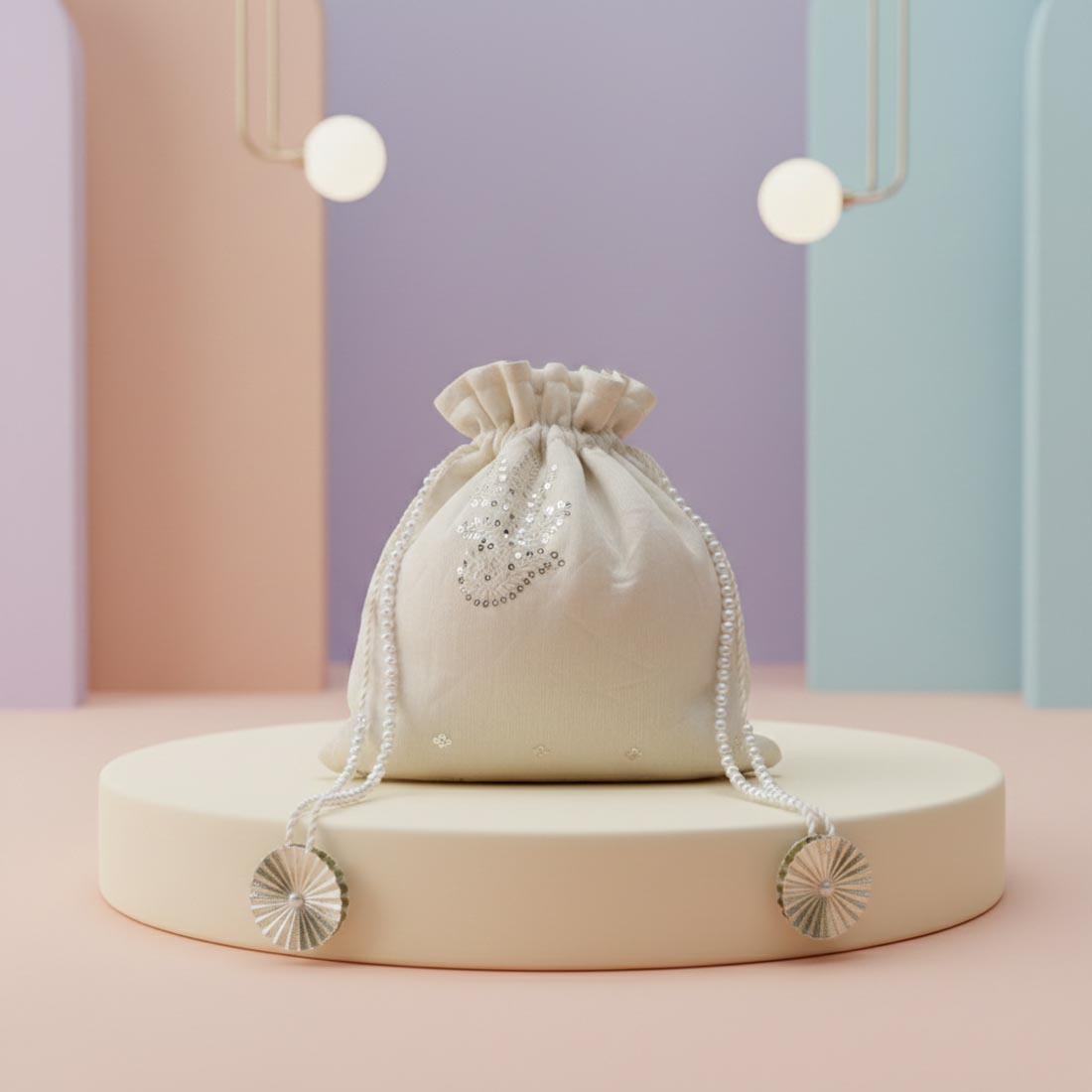 Potli Bag - Weiß
