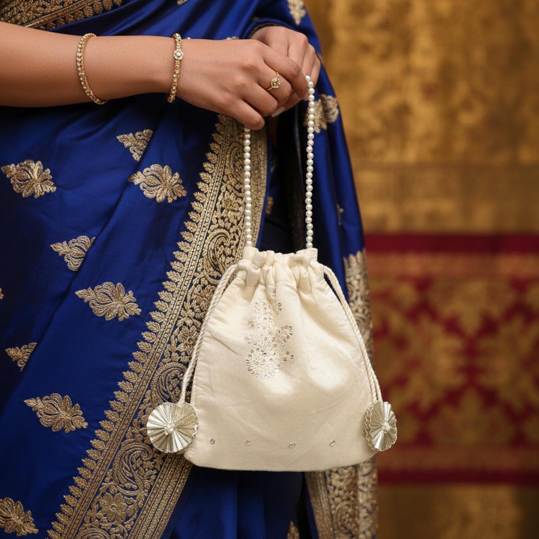 Potli Bag - Weiß