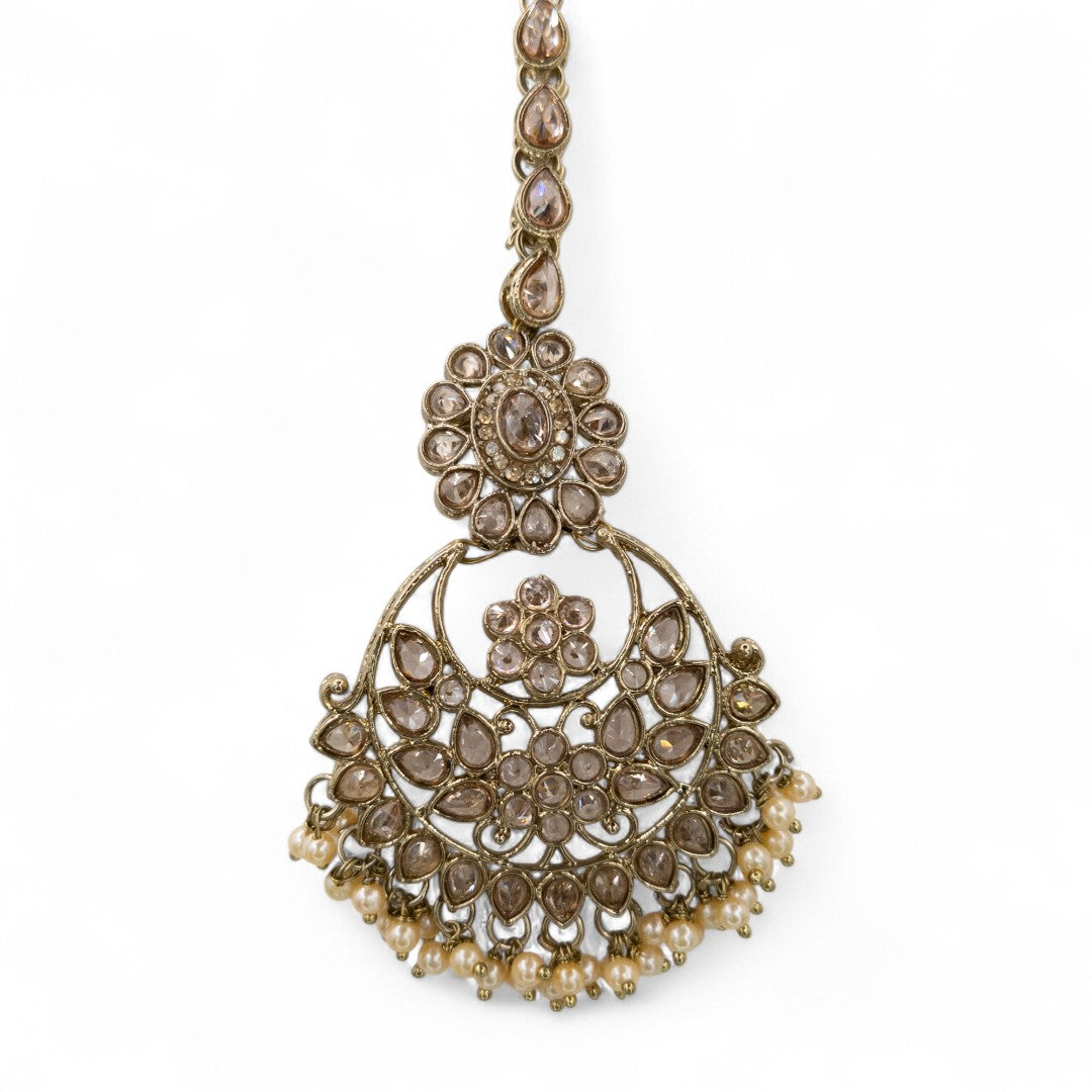 Polki  Choker Halskette  mit Ohrringe & Tikka | gold