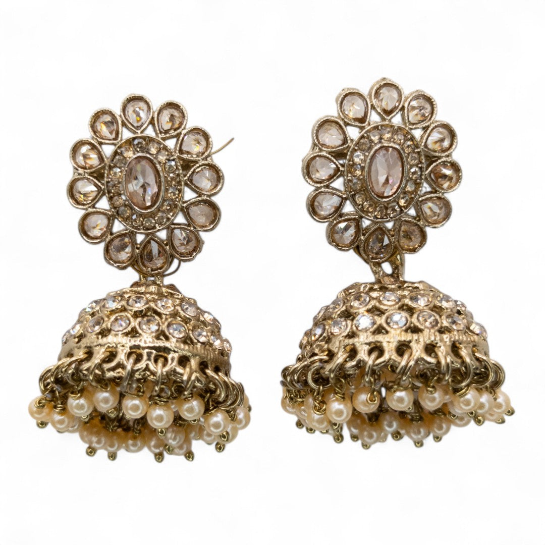 Polki Silver Choker Necklace | with Earrings &amp; Tikka