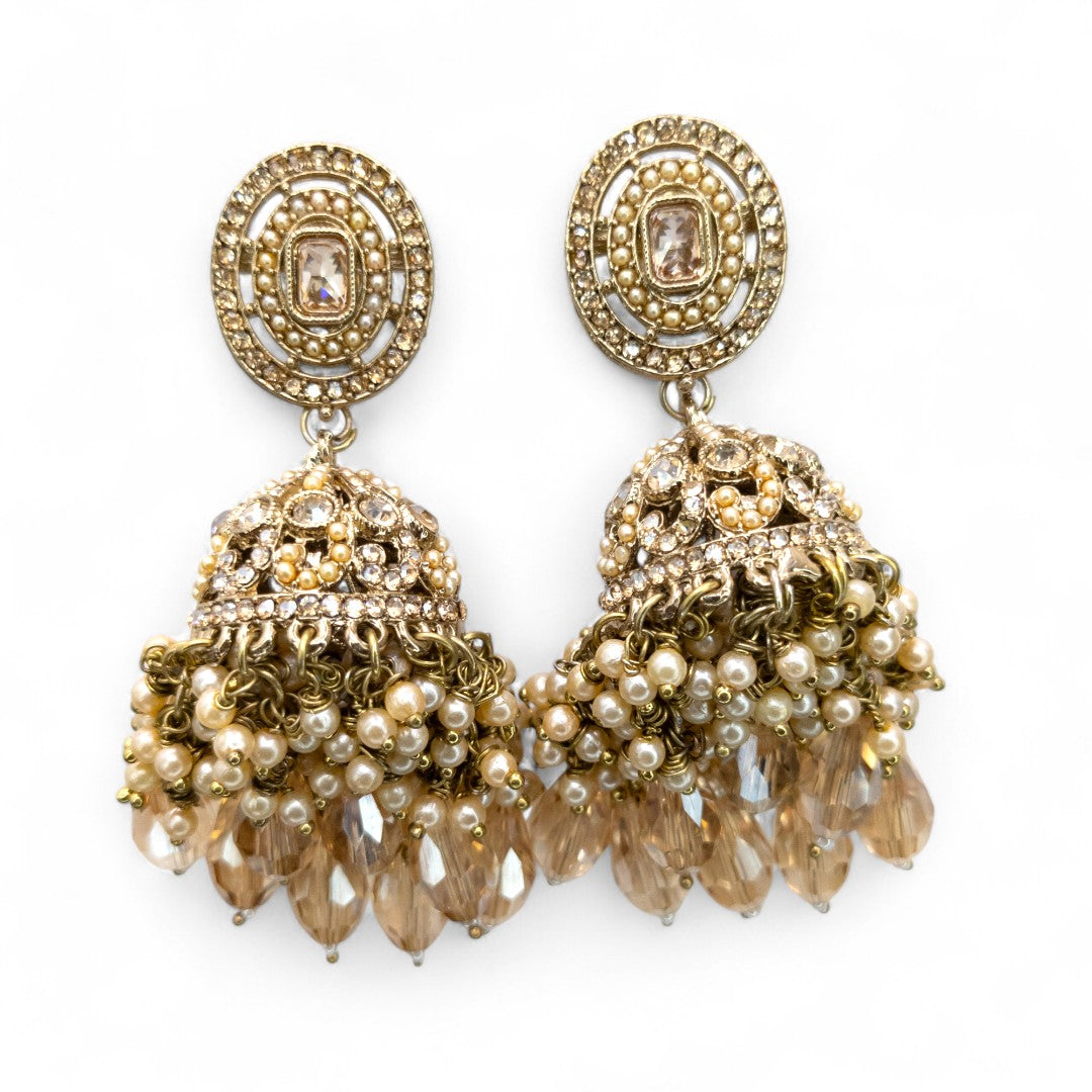 Polki Silver Choker Necklace | with Earrings &amp; Tikka
