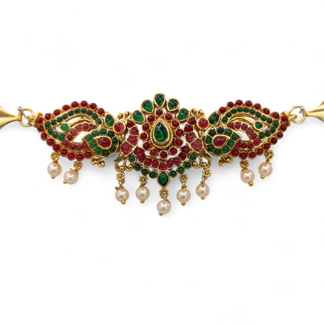 Temple Choker Necklace with Earrings