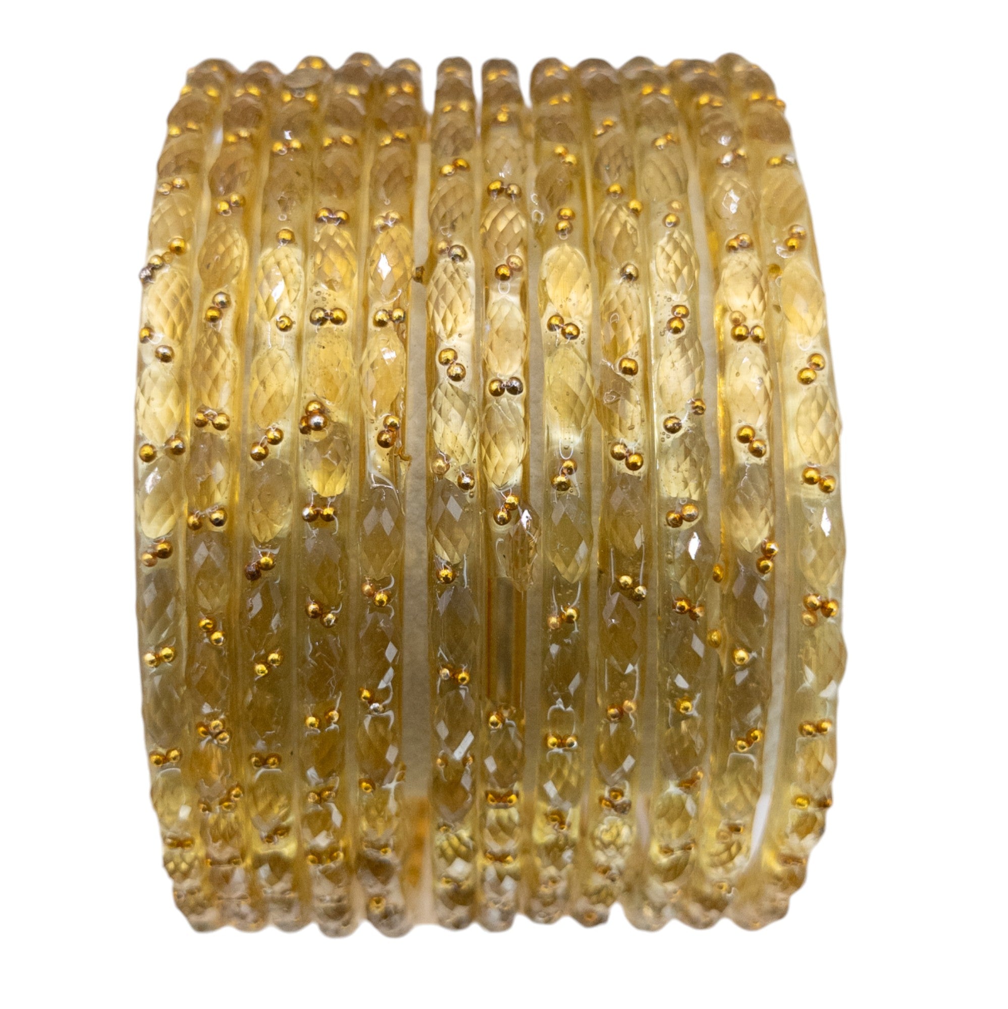 Rain Drop Glass Bangles – Set of 12 - Dark Blue