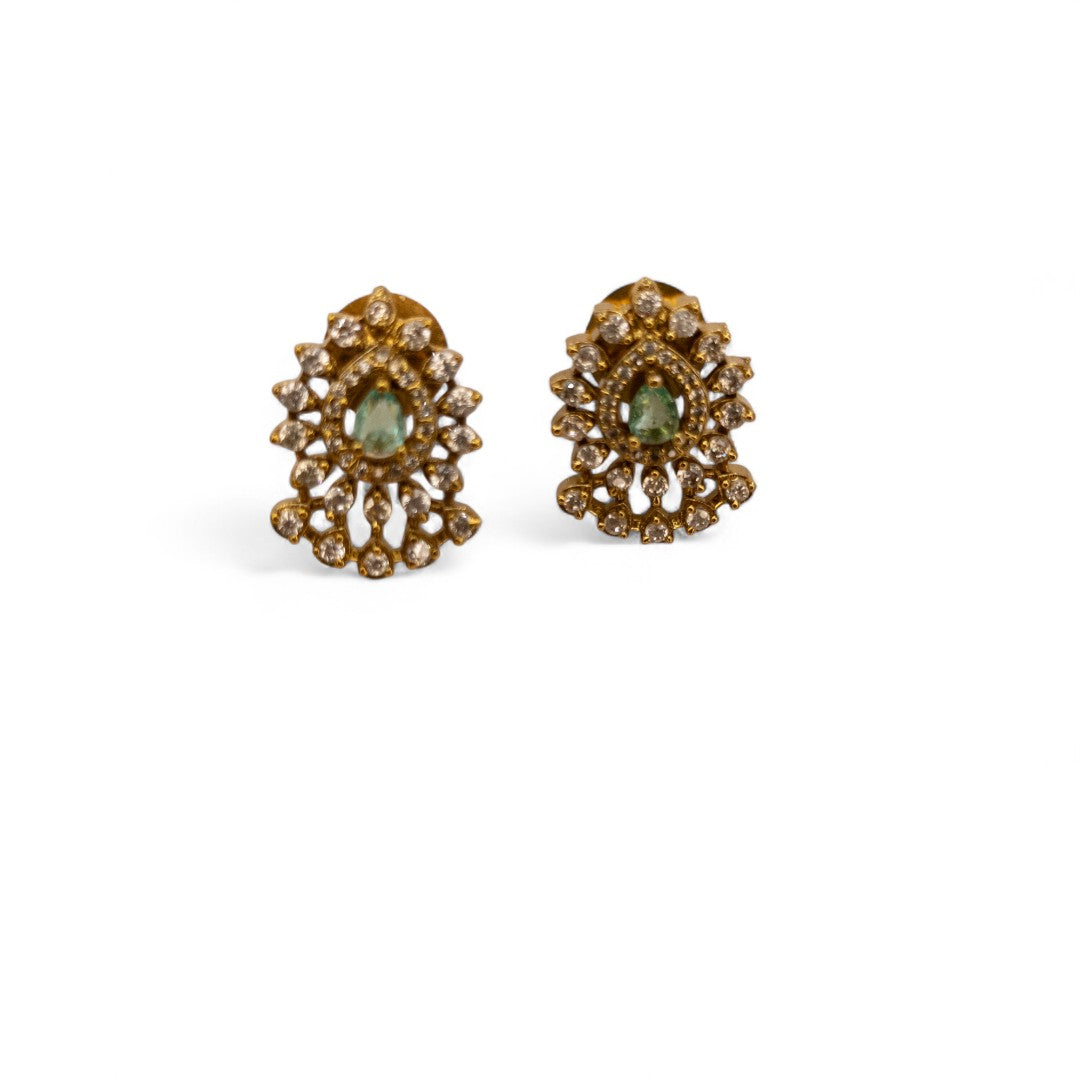 Trendy - Halskette mit Ohrringe - gold | meer grün