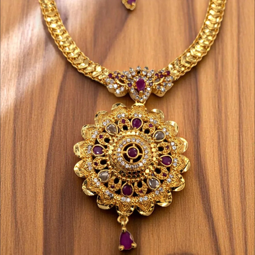 Hals- und Lange Kette Set - gold | combo set