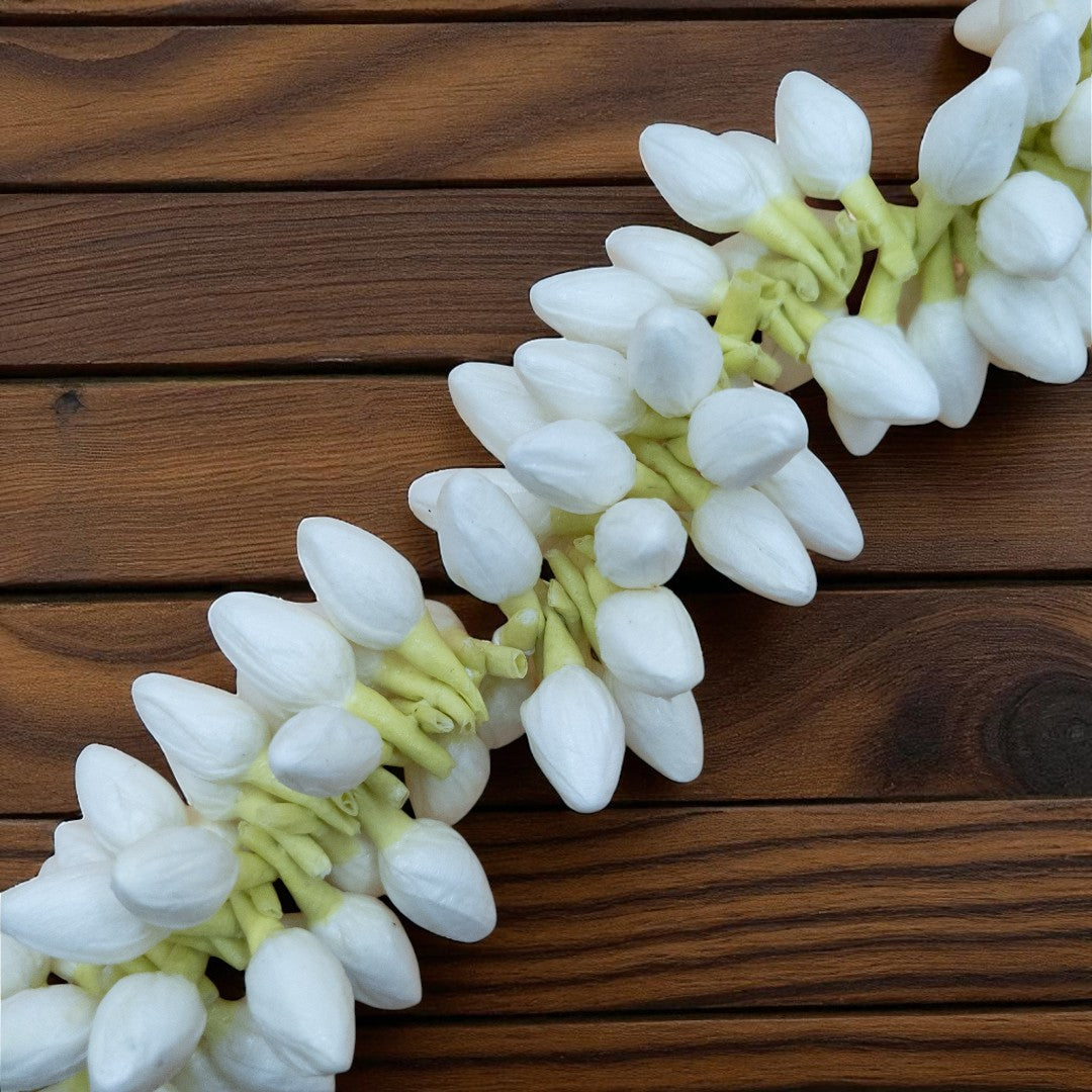 Artificial Indian Hair Flowers White